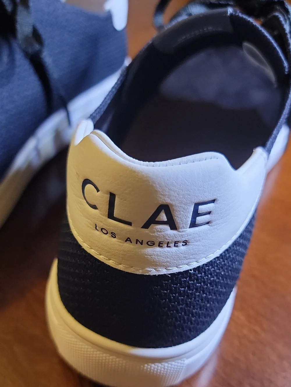 Clae Bradley Knit Low-Top Sneakers in Navy